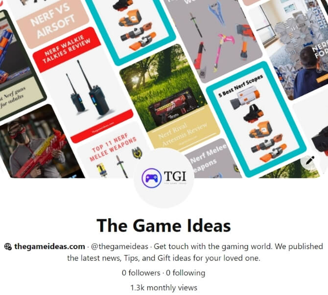 The Game Ideas- Pinterest Profile