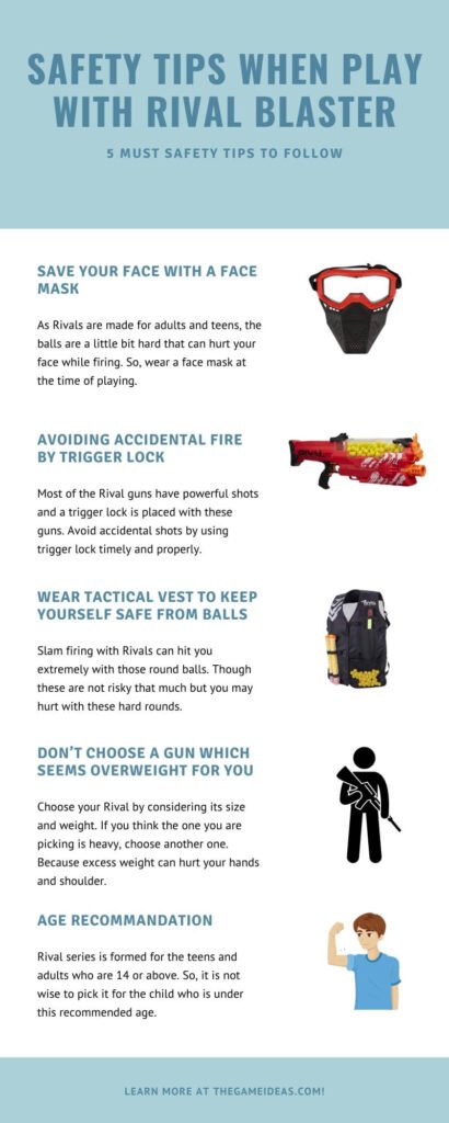 Nerf rival safety tips - Infographic